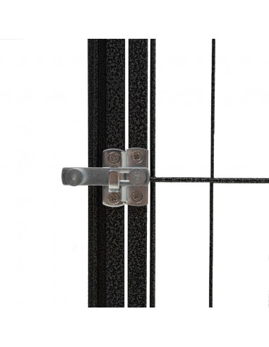 Box Cani 46 Pannelli Nero 50x100 cm Acciaio Verniciato Polvere