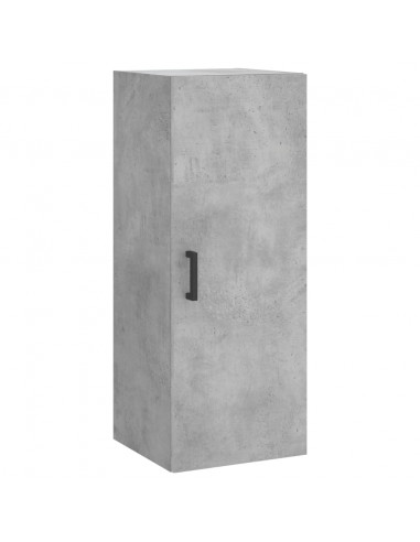 Credenza Grigio Cemento 34,5x34x180 cm in Legno Multistrato