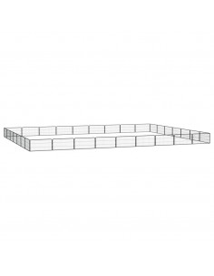 Box Cani 32 Pannelli Nero 100x50 cm Acciaio Verniciato Polvere 2