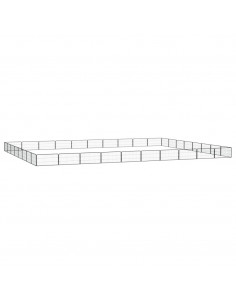 Box Cani 36 Pannelli Nero 100x50 cm Acciaio Verniciato Polvere 2