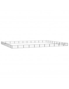 Box Cani 40 Pannelli Nero 100x50 cm Acciaio Verniciato Polvere 2