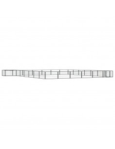 Box Cani 28 Pannelli Nero 100x50 cm Acciaio Verniciato Polvere 2