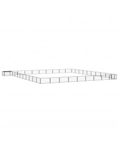 Box Cani 40 Pannelli Nero 100x50 cm Acciaio Verniciato Polvere 2