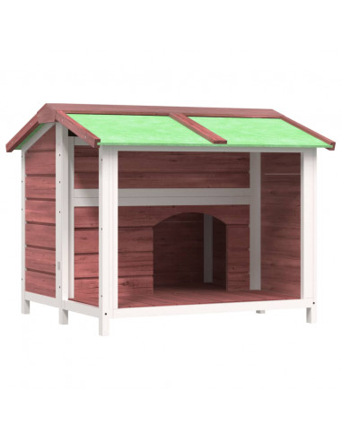 Cuccia per Cani Moka 96x87x80,5 cm in Legno Massello di Pino