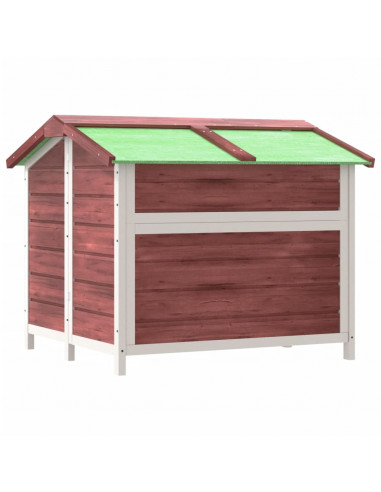 Cuccia per Cani Moka 96x87x80,5 cm in Legno Massello di Pino