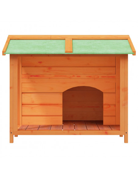Cuccia per Cani Marrone 96x87x80,5 cm in Legno Massello di Pino