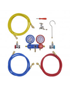 Set Manometro a 2 Vie con Custodia