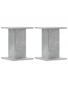 Supporti per Piante 2 pz Grigio Cemento 30x30x50 cm Truciolato 2