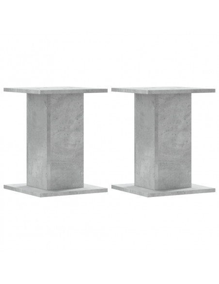 Supporti per Piante 2 pz Grigio Cemento 30x30x50 cm Truciolato