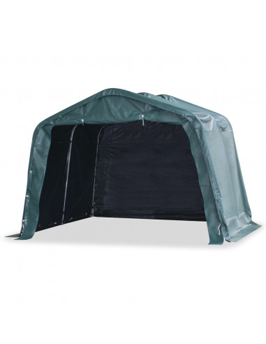 Tendone Bestiame Rimovibile PVC 550 g/m² 3,3x3,2 m Verde Scuro