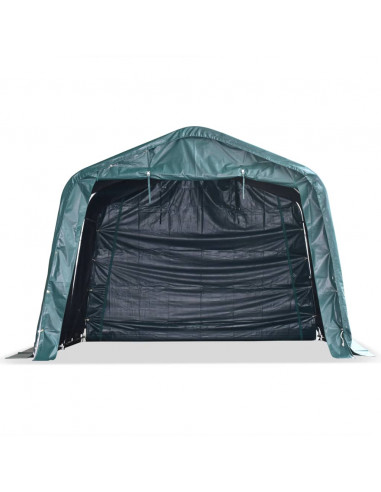 Tendone Bestiame Rimovibile PVC 550 g/m² 3,3x3,2 m Verde Scuro