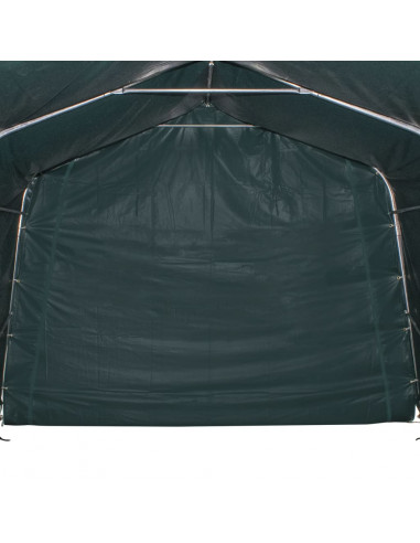 Tendone Bestiame Rimovibile PVC 550 g/m² 3,3x3,2 m Verde Scuro