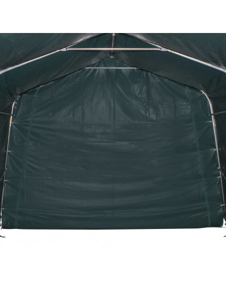 Tendone Bestiame Rimovibile PVC 550 g/m² 3,3x3,2 m Verde Scuro
