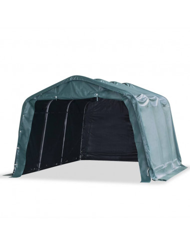 Tendone Bestiame Rimovibile PVC 550 g/m² 3,3x4,8 m Verde Scuro