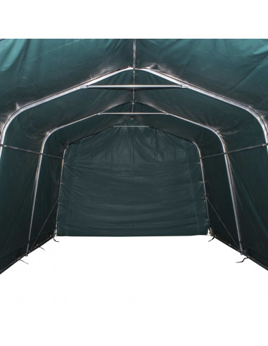 Tendone Bestiame Rimovibile PVC 550 g/m² 3,3x4,8 m Verde Scuro