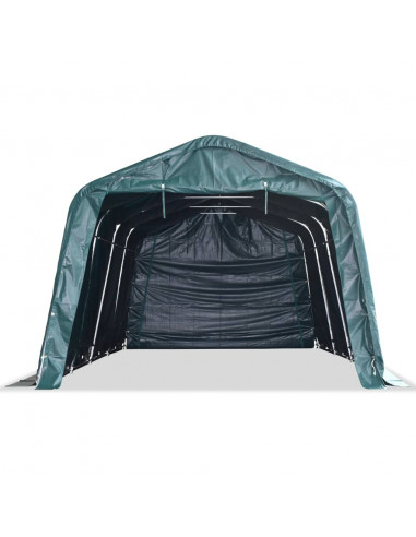 Tendone Bestiame Rimovibile PVC 550 g/m² 3,3x6,4 m Verde Scuro