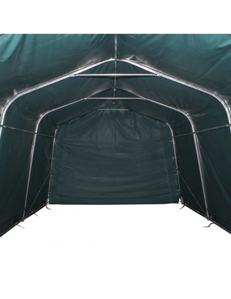 Tendone Bestiame Rimovibile PVC 550 g/m² 3,3x6,4 m Verde Scuro
