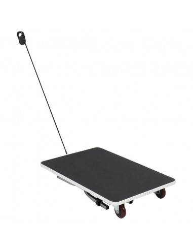 Tavolo da Toelettatura e Tosatura per Cani Pieghevole con Ruote