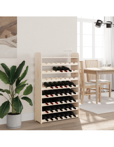 Portavini con Pannello Superiore 72,5x25x111,5 cm Massello Pino