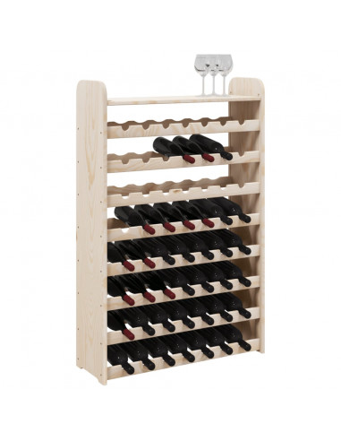 Portavini con Pannello Superiore 72,5x25x111,5 cm Massello Pino