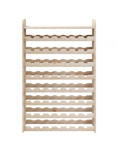 Portavini con Pannello Superiore 72,5x25x111,5 cm Massello Pino