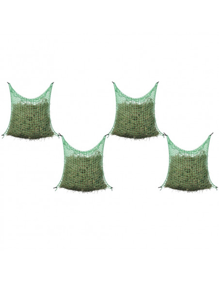 Reti per Fieno 4 pz Quadrate 0,9x1,5 m in PP