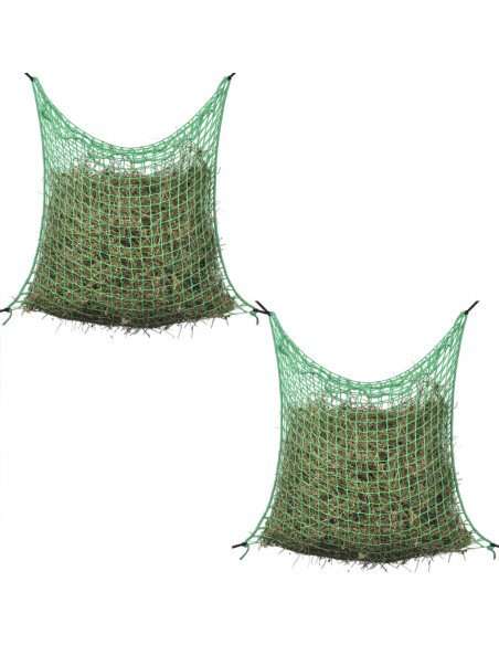 Reti per Fieno 4 pz Quadrate 0,9x1,5 m in PP