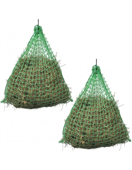 Reti per Fieno 4 pz Rotonde 0,75x0,5 m in PP