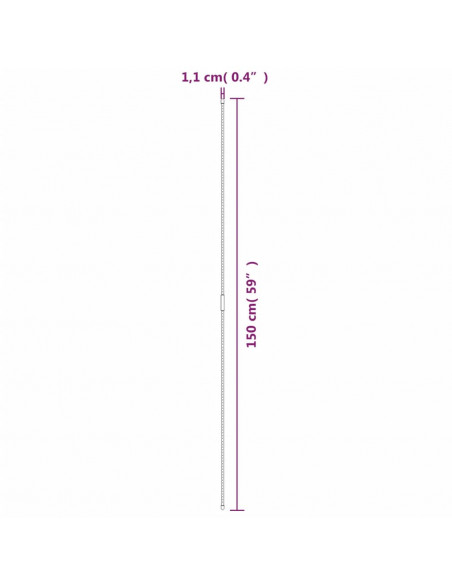 Supporti per Piante da Giardino 30 pz Verde 150 cm Acciaio