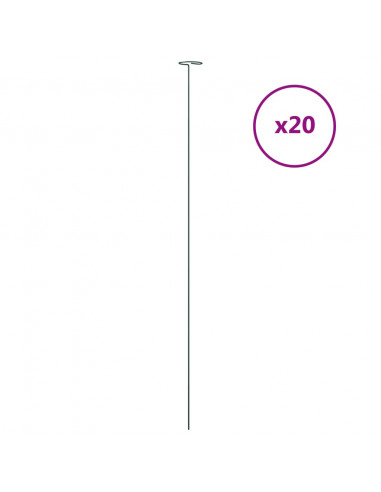 Supporti per Piante da Giardino 20 pz Verde Scuro 91 cm Acciaio