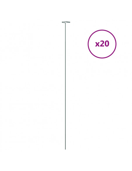 Supporti per Piante da Giardino 20 pz Verde Scuro 91 cm Acciaio
