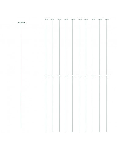 Supporti per Piante da Giardino 20 pz Verde Scuro 91 cm Acciaio