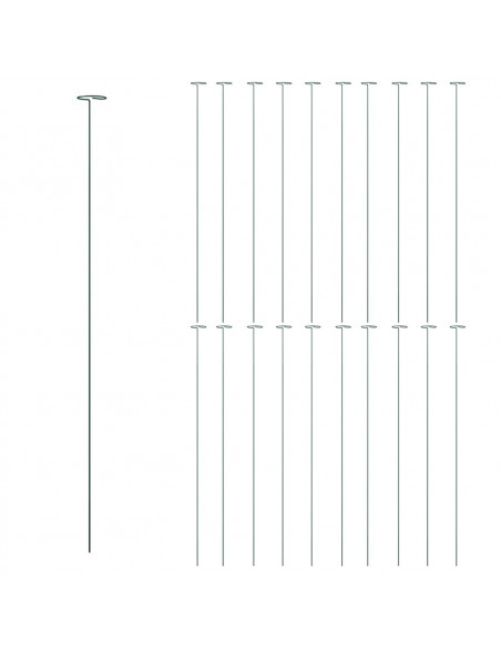 Supporti per Piante da Giardino 20 pz Verde Scuro 91 cm Acciaio