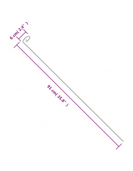 Supporti per Piante da Giardino 20 pz Verde Scuro 91 cm Acciaio