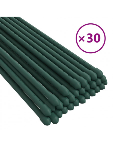 Supporti per Piante da Giardino 30 pz Verde 180 cm Acciaio