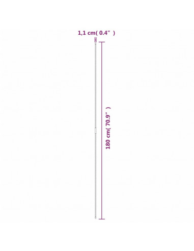 Supporti per Piante da Giardino 30 pz Verde 180 cm Acciaio