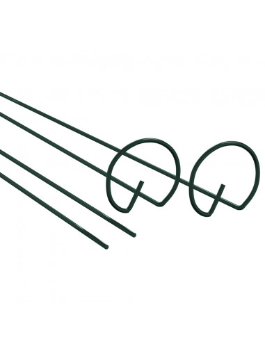 Supporti per Piante da Giardino 20 pz Verde Scuro 40 cm Acciaio