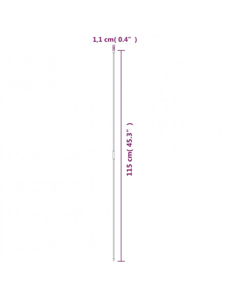 Supporti per Piante da Giardino 30 pz Verde 115 cm Acciaio