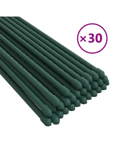 Supporti per Piante da Giardino 30 pz Verde 60 cm Acciaio