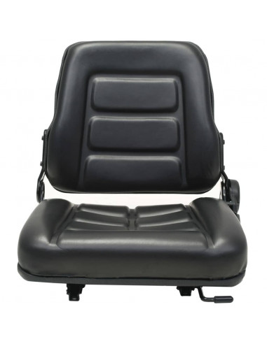 Sedile per Trattore e Muletto con Schienale Regolabile Nero