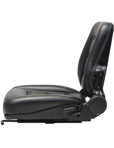 Sedile per Trattore e Muletto con Schienale Regolabile Nero
