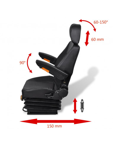 Sedile per Trattore con Sospensione