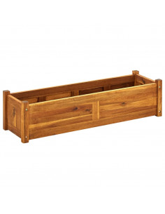 Letto Rialzato da Giardino in Legno di Acacia 100x30x25 cm 2