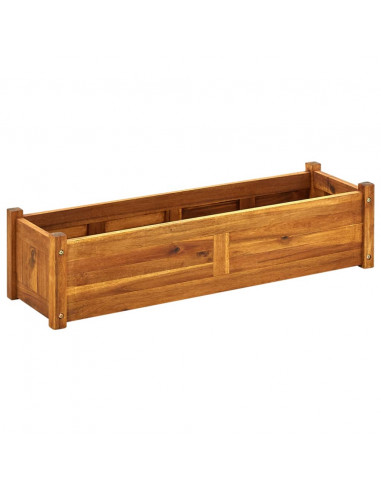 Letto Rialzato da Giardino in Legno di Acacia 100x30x25 cm