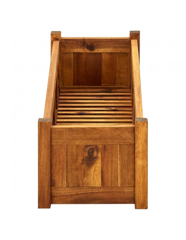 Letto Rialzato da Giardino in Legno di Acacia 100x30x25 cm