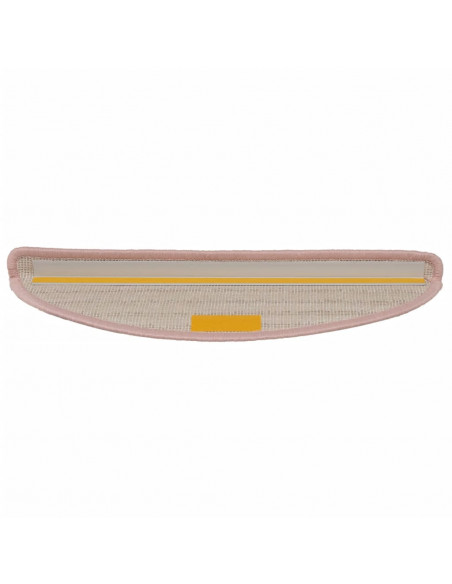 Tappetini per Scale 15 pz Rosa Chiaro 65x21x4 cm