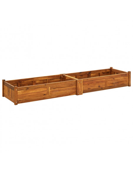 Letto Rialzato da Giardino in Legno di Acacia 200x50x25 cm