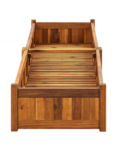 Letto Rialzato da Giardino in Legno di Acacia 200x50x25 cm