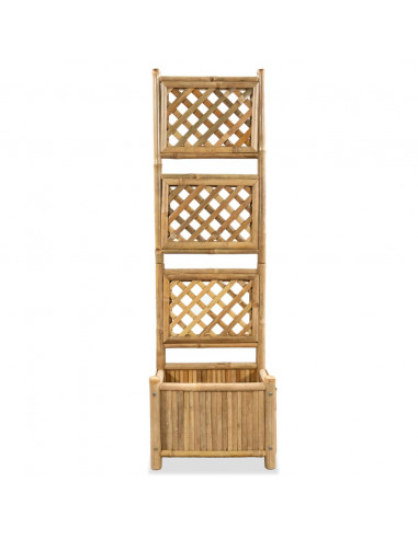 Letto Rialzato da Giardino con Graticcio in Bambù 40 cm