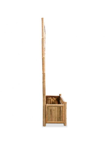 Letto Rialzato da Giardino con Graticcio in Bambù 70 cm